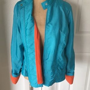 Turquoise Blue XL light weight zipper Jacket